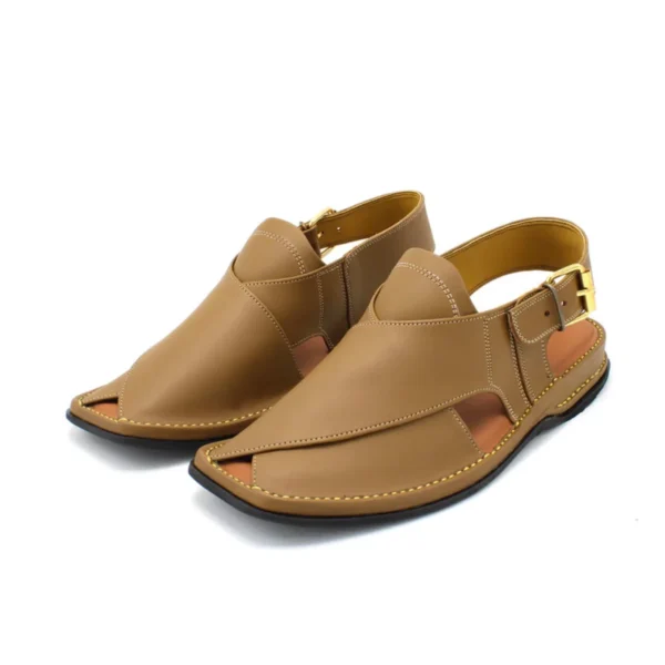 Premium Zardari Chappal Chocolate Brown