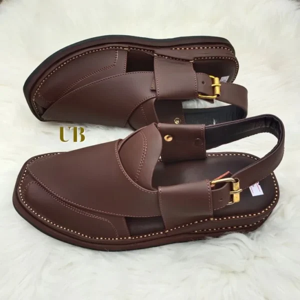 Premium Kaptaan Chappal Chocolate Brown SMC