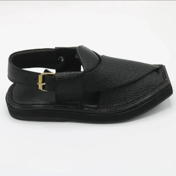 Premium Kaptaan Chappal Dotted Black