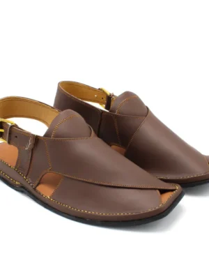 Premium Zardari Chappal Chocolate Brown
