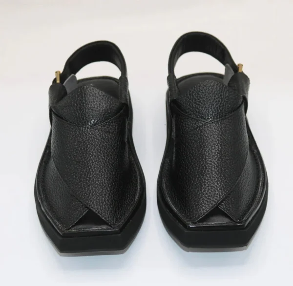 Premium Kaptaan Chappal Dotted Black