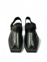 Kaptaan Chappal premium ￼ quality Leather’ Black
