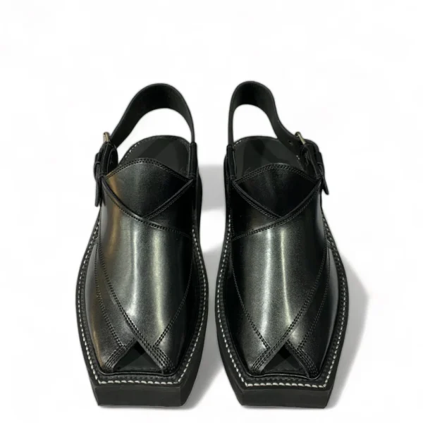 Kaptaan Chappal premium  quality Leather’ Black