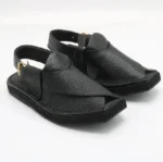 Premium Kaptaan Chappal Dotted Black