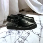 Kaptaan Chappal Goal T Shape Premium quality Leather’ Black