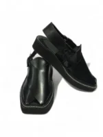 Kaptaan Chappal Goal T Shape Premium quality Leather’ Black