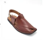 Premium Kaptaan Chappal – Brown Smooth Leather