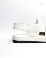 Handmade white Leather Kaptaan Chappal –012